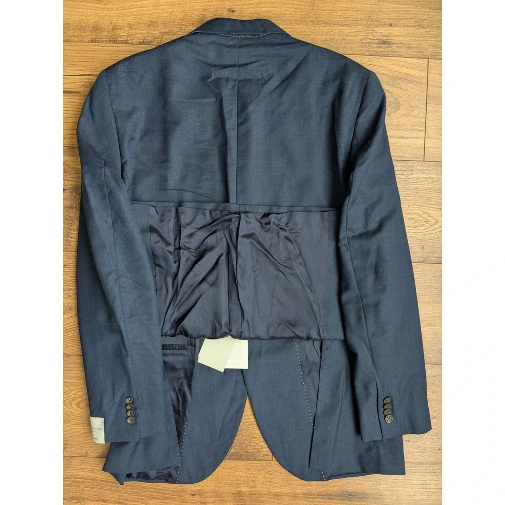 NWT Jack Victor 3Sixty5 Mens Wool Performance Blazer Navy Blue‎ Size 42L